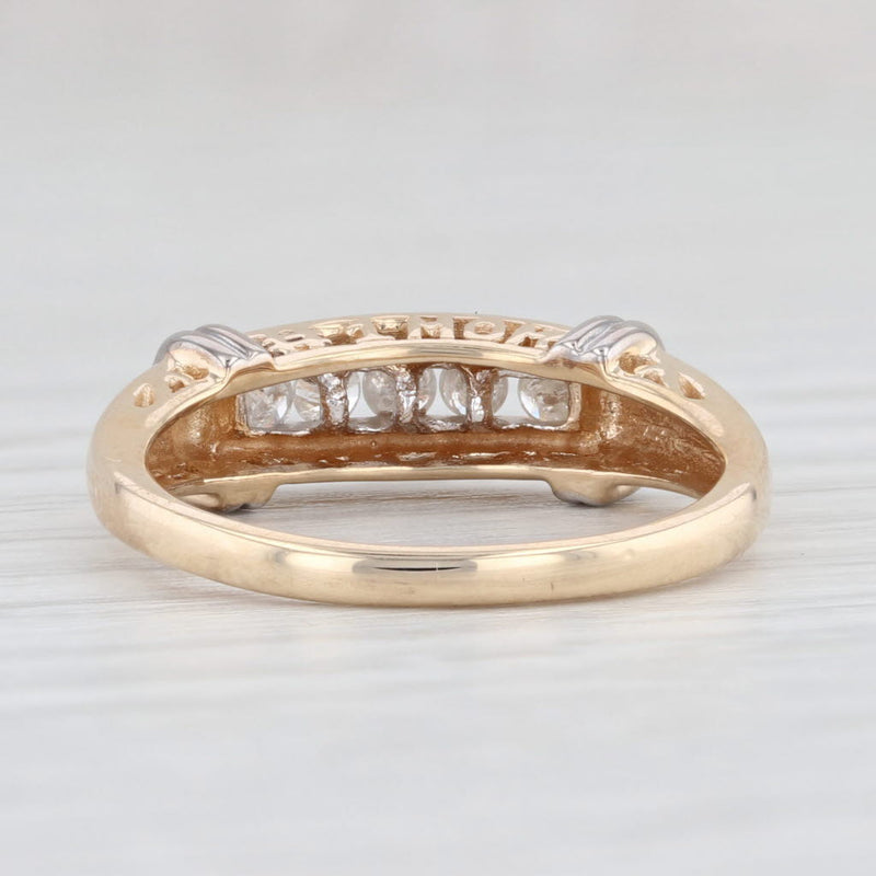 0.22ctw Diamond #1 Mom Ring 10k Gold Size 7 Stackable Band Gift for Mother