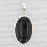 New Onyx Pendant 925 Sterling Silver Oval Solitaire B12622