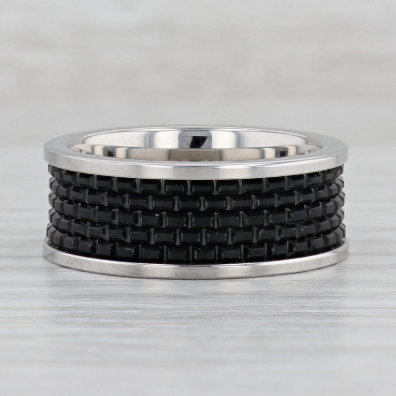 Gray New Triton Tungsten Carbide Ring Size 10 Men's Wedding Band Black Silver