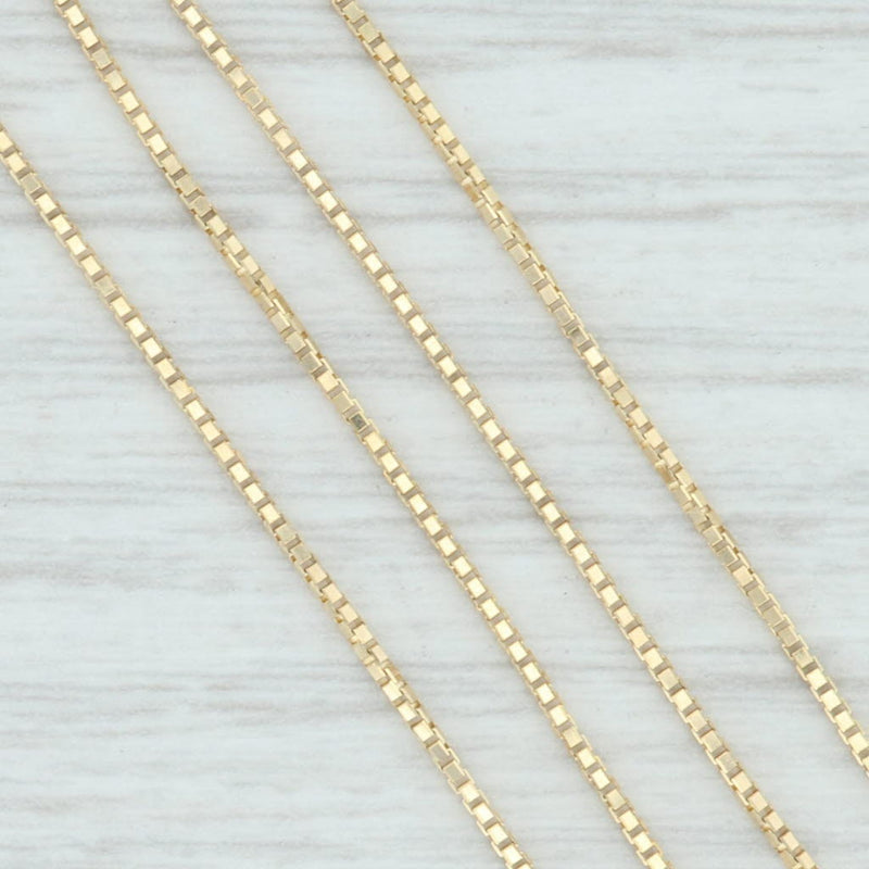 New Octava Box Chain Necklace 14k Yellow Gold 20" 0.7mm