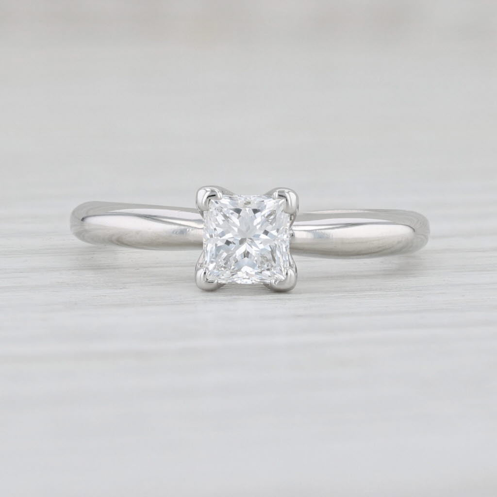 .53ct VVS D Diamond Solitaire Engagement Ring 950 Platinum Size 5 Square Cut GIA