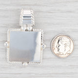 Light Gray New Engravable Silver Statement Pendant 925 Sterling Drop