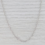 New 18" 3mm Twist Cable Chain Necklace 14k White Gold
