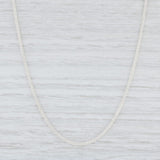 Light Gray New Spiga Wheat Chain Necklace Sterling Silver 20" 1.1mm Italy 925 Lobster Clasp