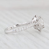New 1.73ctw Diamond Teardrop Halo Engagement Ring 14k White Gold Size 6.5 Pear