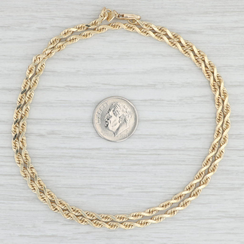 20" Rope Chain Necklace 14k Yellow Gold 2.7mm Beverly Hills Gold