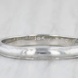 Art Deco Floral Band 14k White Gold Size 7.5 Wedding Stackable Ring