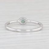Light Gray New 0.13ct Green Alexandrite Ring 14k White Gold Size 6.5 Oval Solitaire