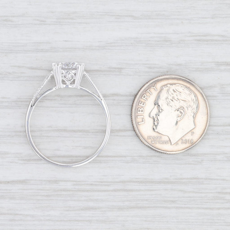 New Beverley K Semi Mount Engagement Ring Diamond 14k Gold Size 6.5 Round