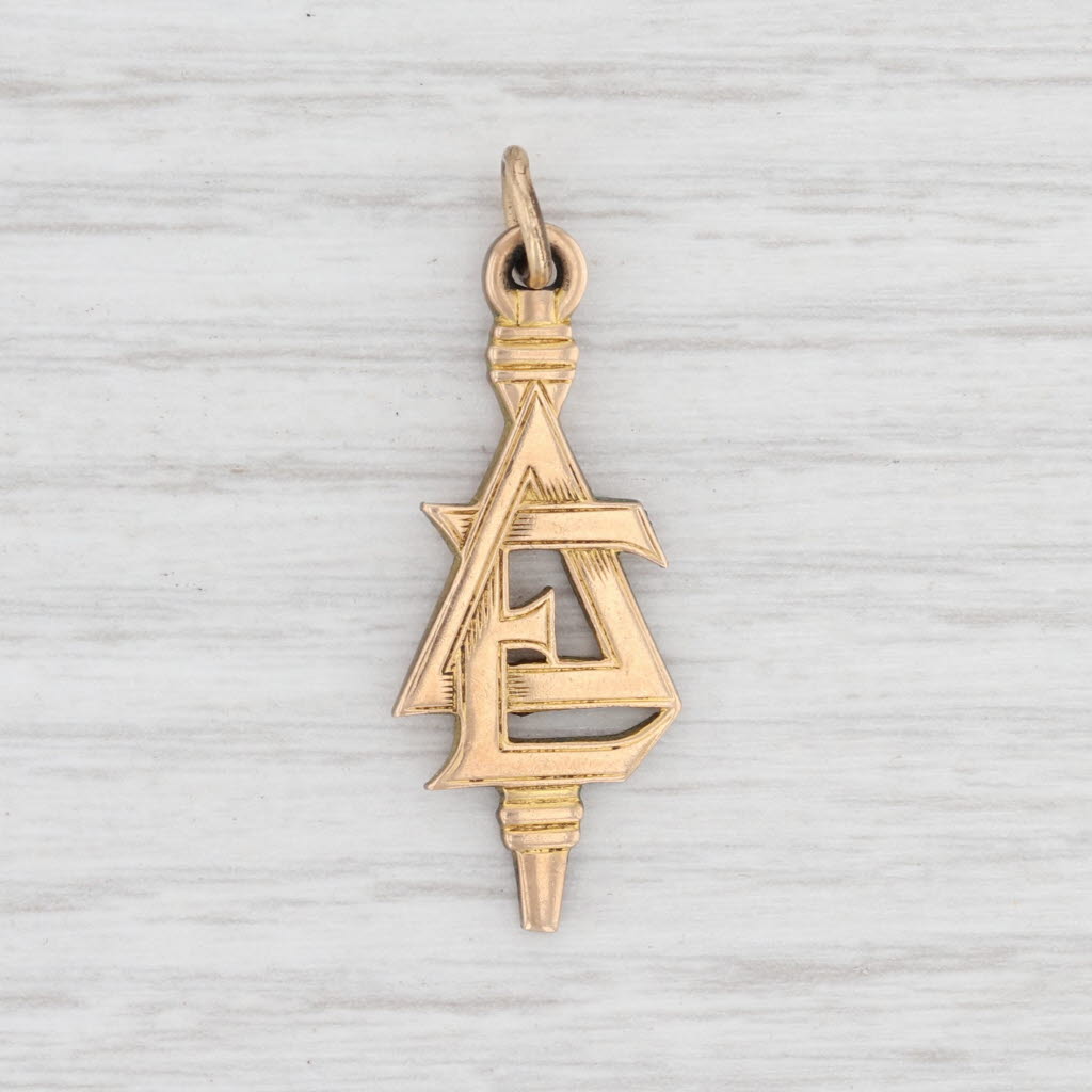 Light Gray Delta Epsilon Key Fob Greek Society Charm