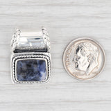 Light Gray New Blue Sodalite Pendant 925 Sterling Silver Solitaire B12768