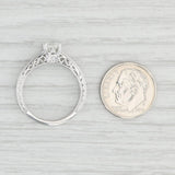 Light Gray Leo 0.59ct Princess Diamond Engagement Ring 14k White Gold Size 8 Romance IGI