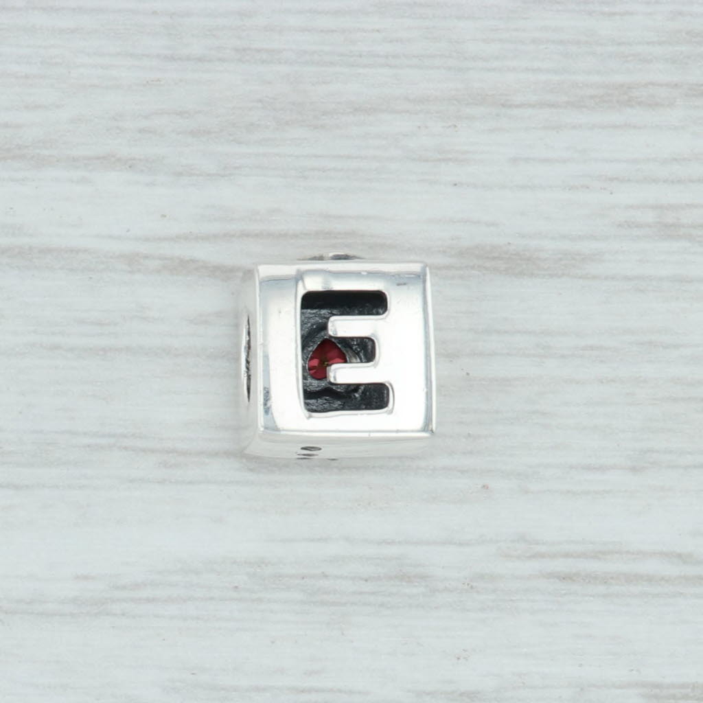 Light Gray New Authentic Pandora Love Dice Charm 797811CZR Sterling Silver Red CZ Bead