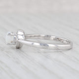 Opal Diamond Halo Ring 10k White Gold Round Engagement October Birthstone 7.25