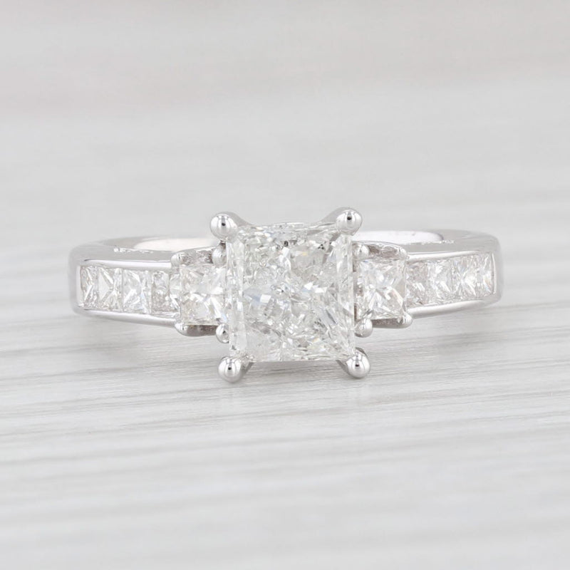 1.44ctw VS2 Princess Diamond Engagement Ring 18k White Gold Size 5