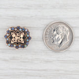 Phi Mu Sorority Pin 10k Gold Sapphires Opals Vintage Sorority Badge