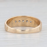 Light Gray 0.20ctw Diamond Men's Wedding Band 14k Yellow Gold Size 11.5 Ring