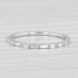Light Gray New 0.22ctw Diamond Band 14k White Gold Size 7.5 Wedding Stackable Ring