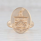 Light Gray Vintage Church & Co Nil Desperandum Family Crest Signet Ring 14k Yellow Gold S 4