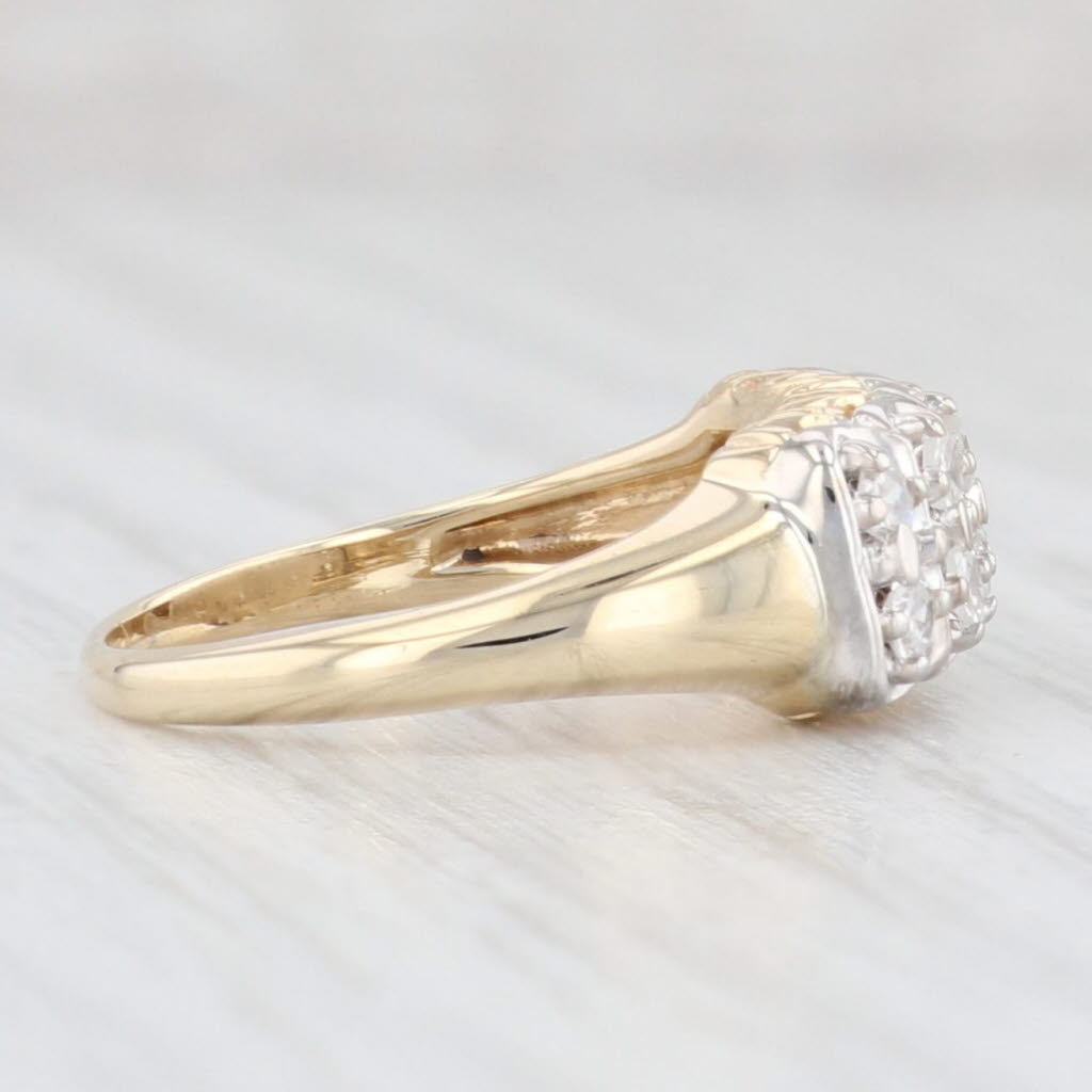 Light Gray Vintage 0.23ctw Diamond Ring 14k Yellow Gold Size 4.5 Anniversary