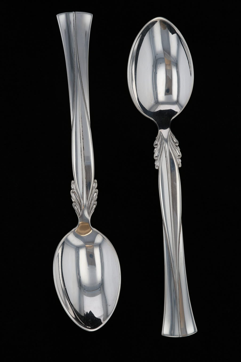 Dark Gray Frigast Queen Christina Tea Spoon Sterling Silver 6" Denmark Set of 2