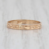 Vintage DBA Floral Baby Ring 10k Yellow Gold Small Size 1.25 Band Keepsake