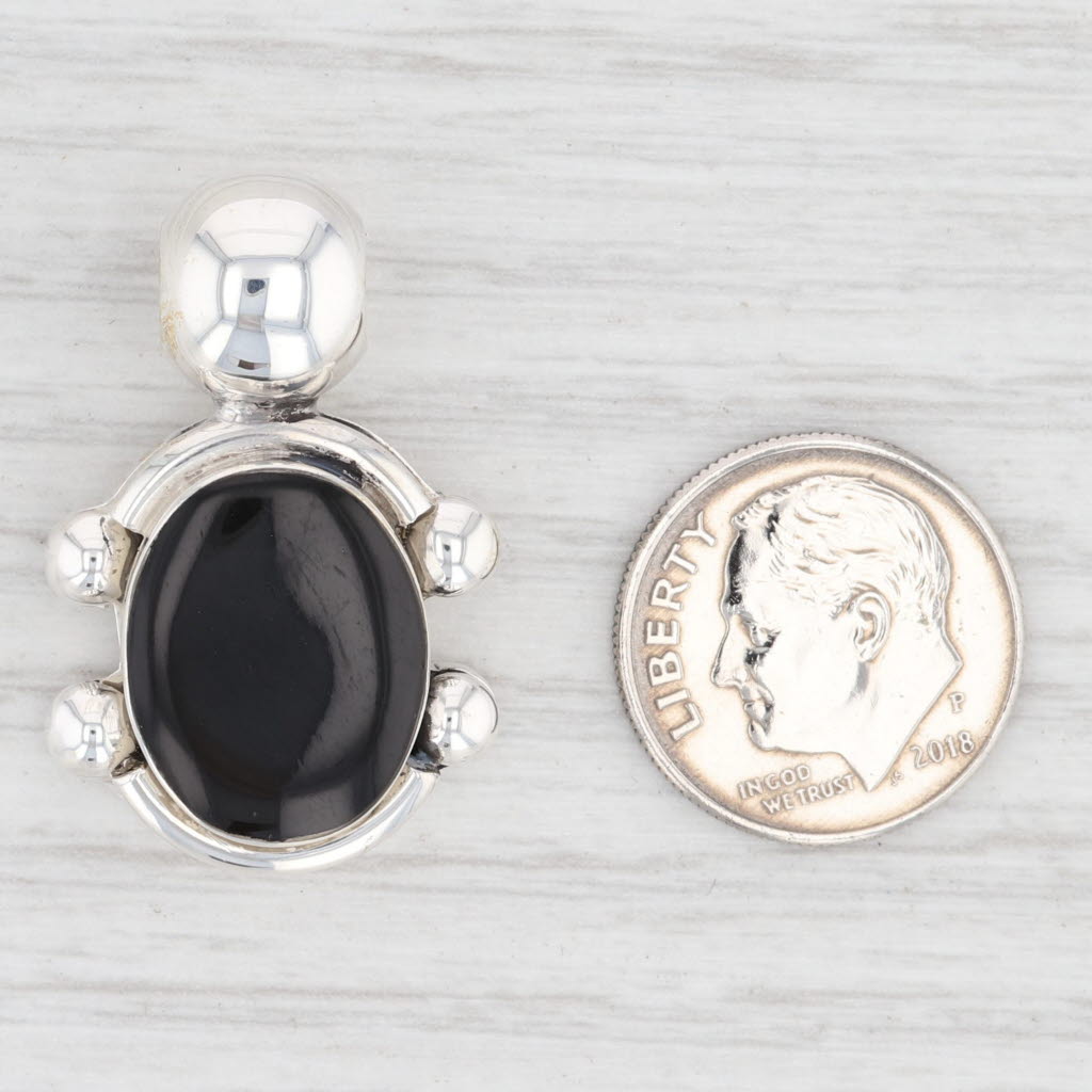 Light Gray New Black Resin Pendant Sterling Silver 925 Slide Drop