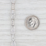 Light Gray 1.55ctw Diamond Link Bracelet 14k White Gold 7”