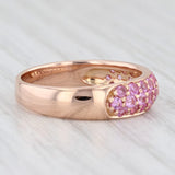 Light Gray 1ctw Pink Sapphire Ring 18k Rose Gold Size 6.25-6.5 Stackable Band