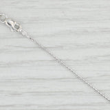 29.5" Wheat Chain Necklace 14k White Gold 0.8mm Lobster Clasp