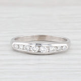 Light Gray 0.21ctw Diamond Wedding Band 14k White Gold Size 5.75 Stackable Ring