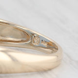 Blue Jadeite Jade 0.80ct Topaz Ring 14k Yellow Gold Size 8 Band