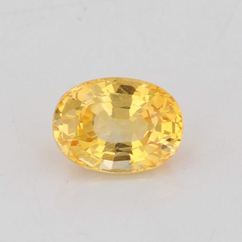 Light Gray New 1.26ct 7.2 x 5.2 mm Natural Yellow Sapphire Oval Solitaire Loose Gemstone