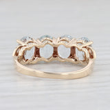 Light Gray 2.85ctw Aquamarine Ring 10k Yellow Gold Size 8.25 Stackable March Birthstone