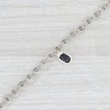 New Nina Nguyen Charm Bracelet Druzy Geode Quartz Labradorite Bead Sterling 7.5"