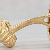 Gray Tiffany & Co Schumberger Hematite Cufflinks w/ Pouch 18k Yellow Gold