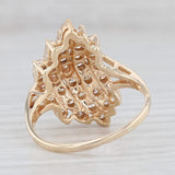 1.60ctw Diamond Cluster Ring 14k Yellow Gold Size 10.75 Cocktail