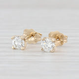 New 0.34ctw VS2 Round Diamond Solitaire Stud Earrings 14k Yellow Gold