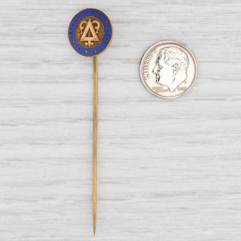 Delta Upsilon Stickpin Antique Fraternity Swarthmore Convention 1908