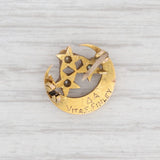 Tri-Delta Sorority Pin 18k Gold Pearls Crescent Badge Vintage Charter Member