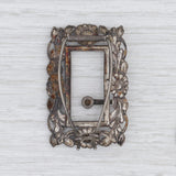 Antique Floral Hair Pin Sterling Silver Flower Frame