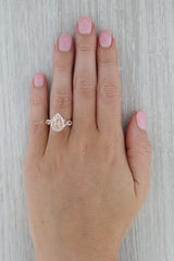 Neil Lane 1.96ctw Pear Morganite Diamond Halo Ring 14k Rose Gold Engagement