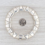 Light Gray New Statement Bracelet Sterling Silver Mexico Stretchable Tapering Beads 7.5"