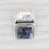 Light Gray New Blue Sodalite Pendant 925 Sterling Silver Solitaire B12768