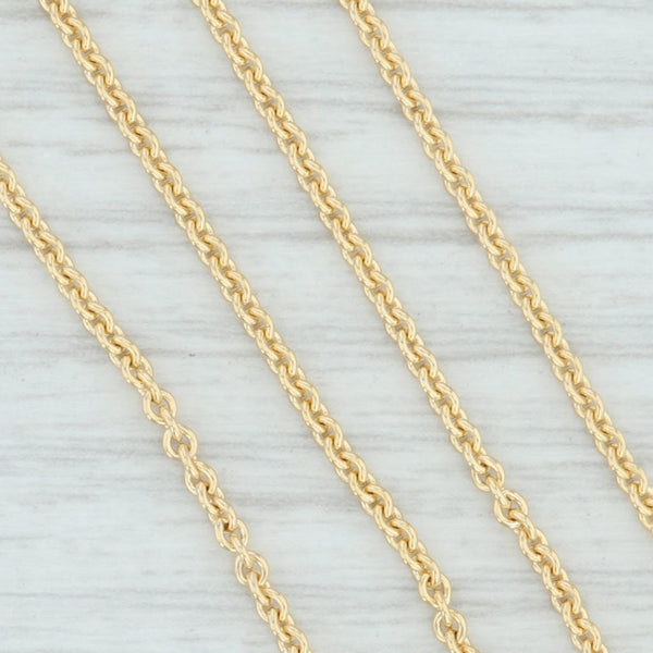 Light Gray New Round Cable Chain Necklace 14k Yellow Gold 16" 1.6mm