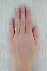 Dark Gray 0.90ct Oval Peridot Solitaire Ring 10k Yellow Gold Size 7.25 Diamond Accents