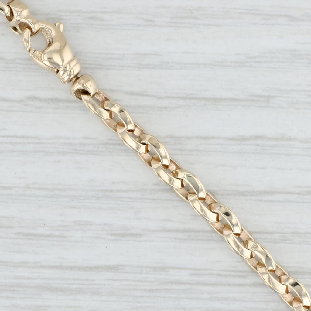 Light Gray 17" Cable Chain Necklace 14k Yellow Gold 4.8mm Lobster Clasp 28.9 Grams