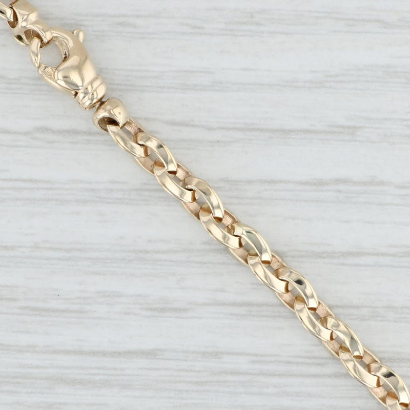 Light Gray 17" Cable Chain Necklace 14k Yellow Gold 4.8mm Lobster Clasp 28.9 Grams