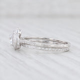 Light Gray New Beverley K Bridal Set Semi Mount Engagement Ring Diamond Wedding Band 6.5