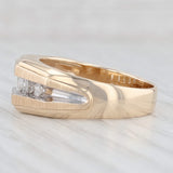 Light Gray 0.42ctw Men's Diamond Ring 14k Yellow Gold Size 11.25 Beveled Band
